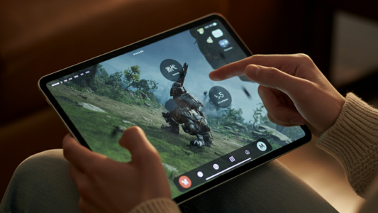 Battling a monster in an action game on iPad