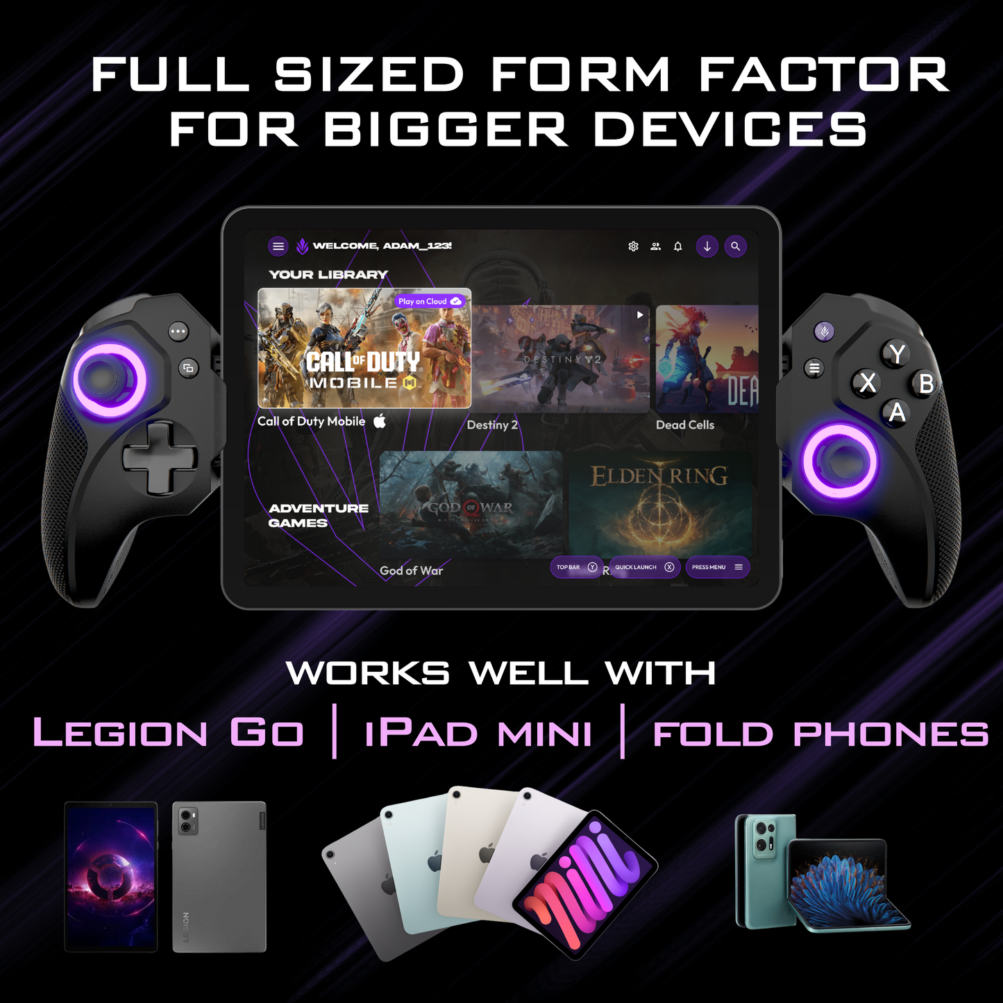 Vagabond Mobile Gaming Controller for iPad Mini, iPhone 15/16 & All Android Devices - MFI Certified - (USB-C)