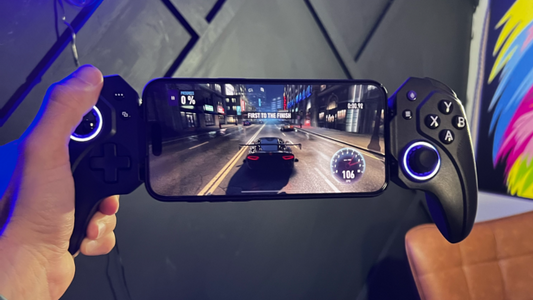 ELO Vagabond Mobile Gaming Controller Playing Need for Speed