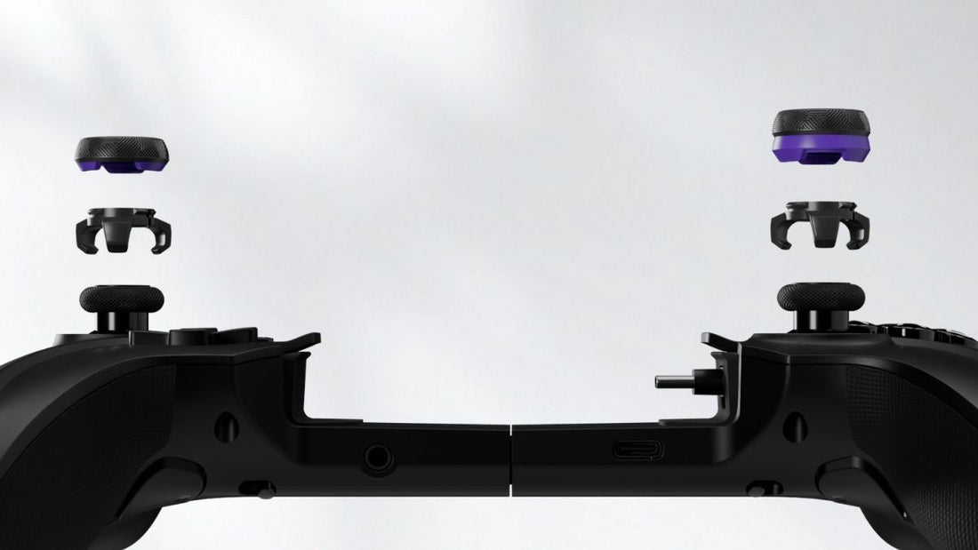 Ascend Pro Gaming Thumbsticks and Vagabond Controller in White background