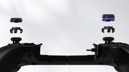 Ascend Pro Gaming Thumbsticks and Vagabond Controller in White background