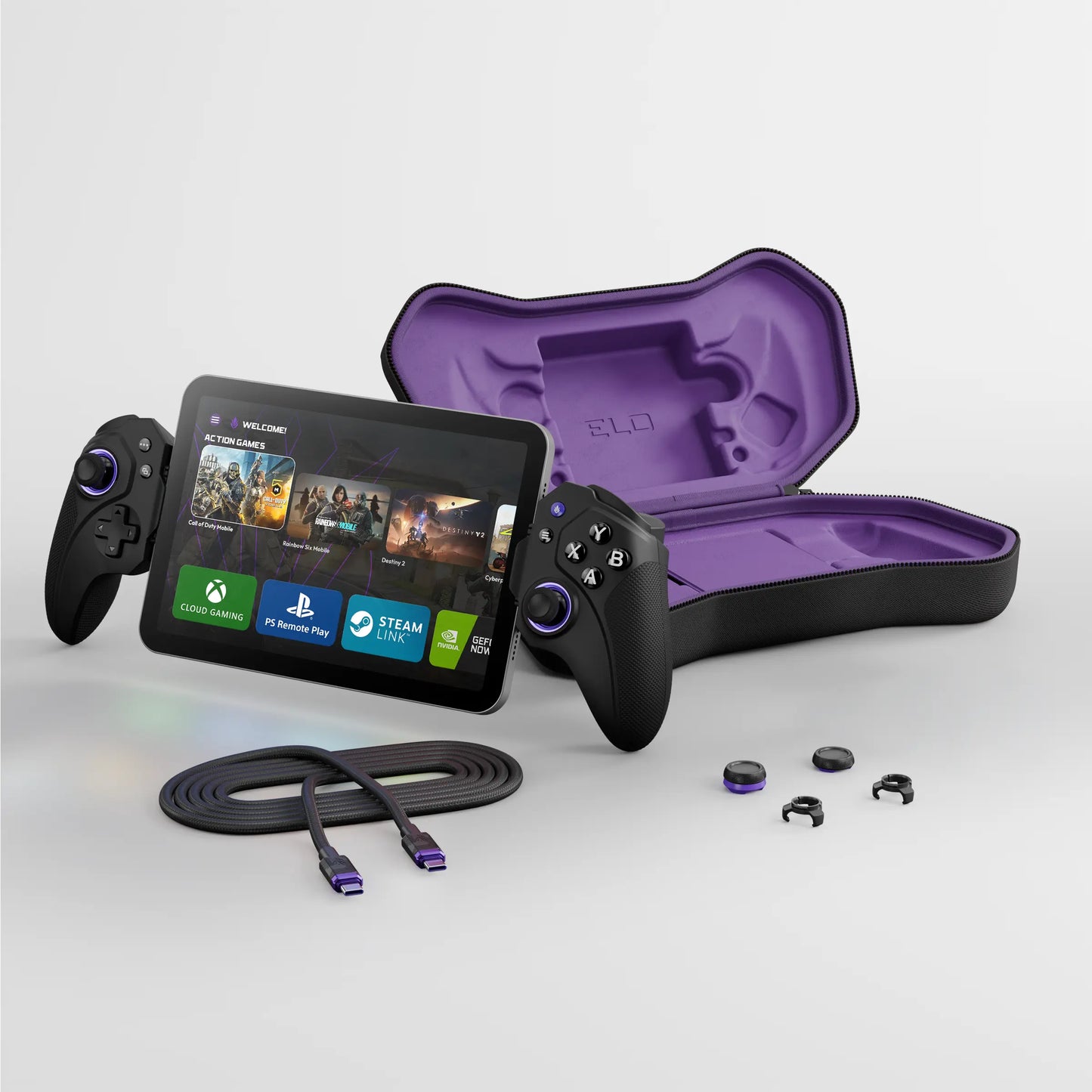 Elite Loadout: Mobile Gaming Controller Bundle for Android & iPhone 15 with Hall Effect Joysticks, Mechanical Buttons, USB-C Gamepad & Hardshell Travel Case
