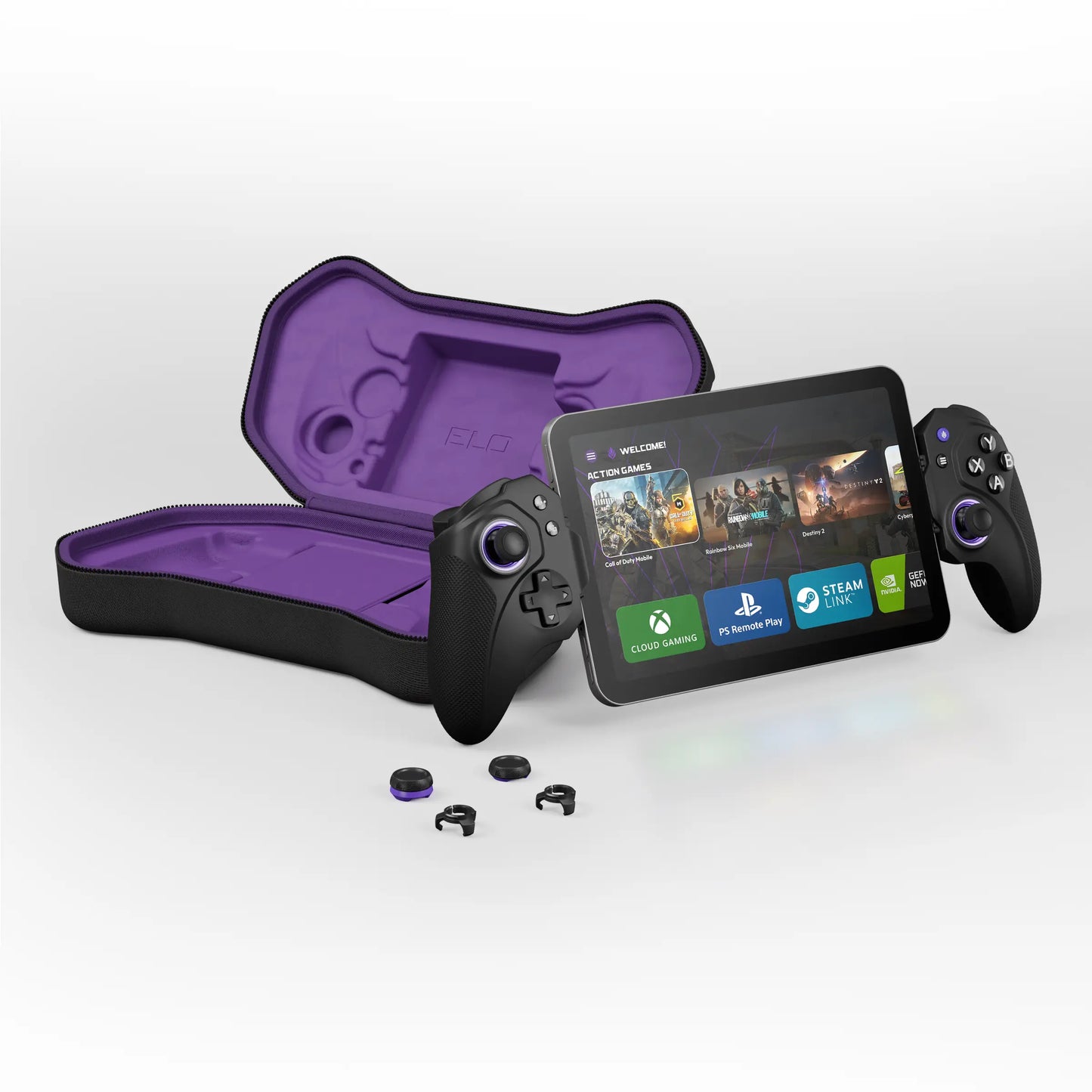 ELO Core Loadout: Curated Mobile Gaming Controller Bundle with Mechanical Buttons, Precision Thumbsticks & Hardshell Travel Carry Case