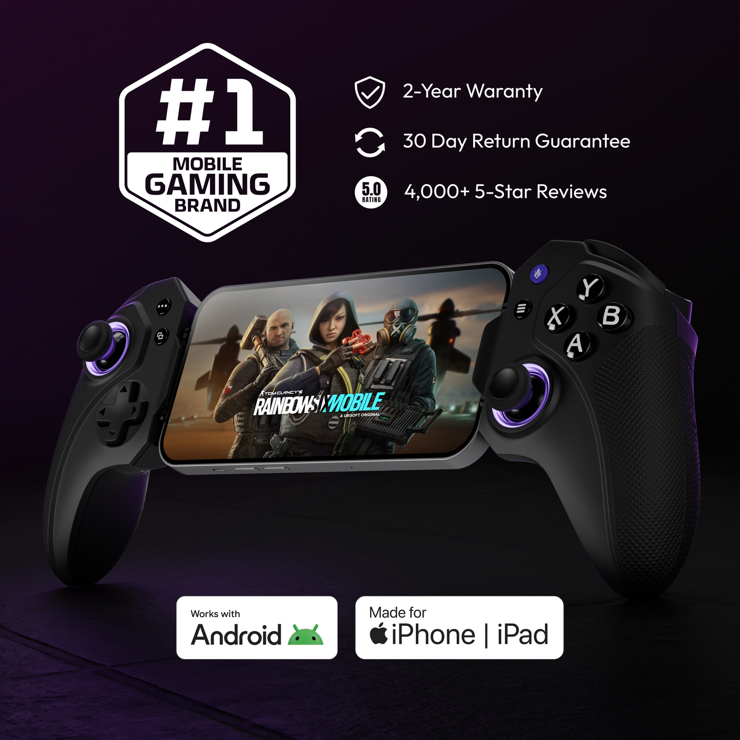 ELO Vagabond USB-C Gamepad for iPhone 15+, iPad Mini & Android | Hall Effect Joystick | Apple MFi Certified | Cloud Gaming & Remote Play