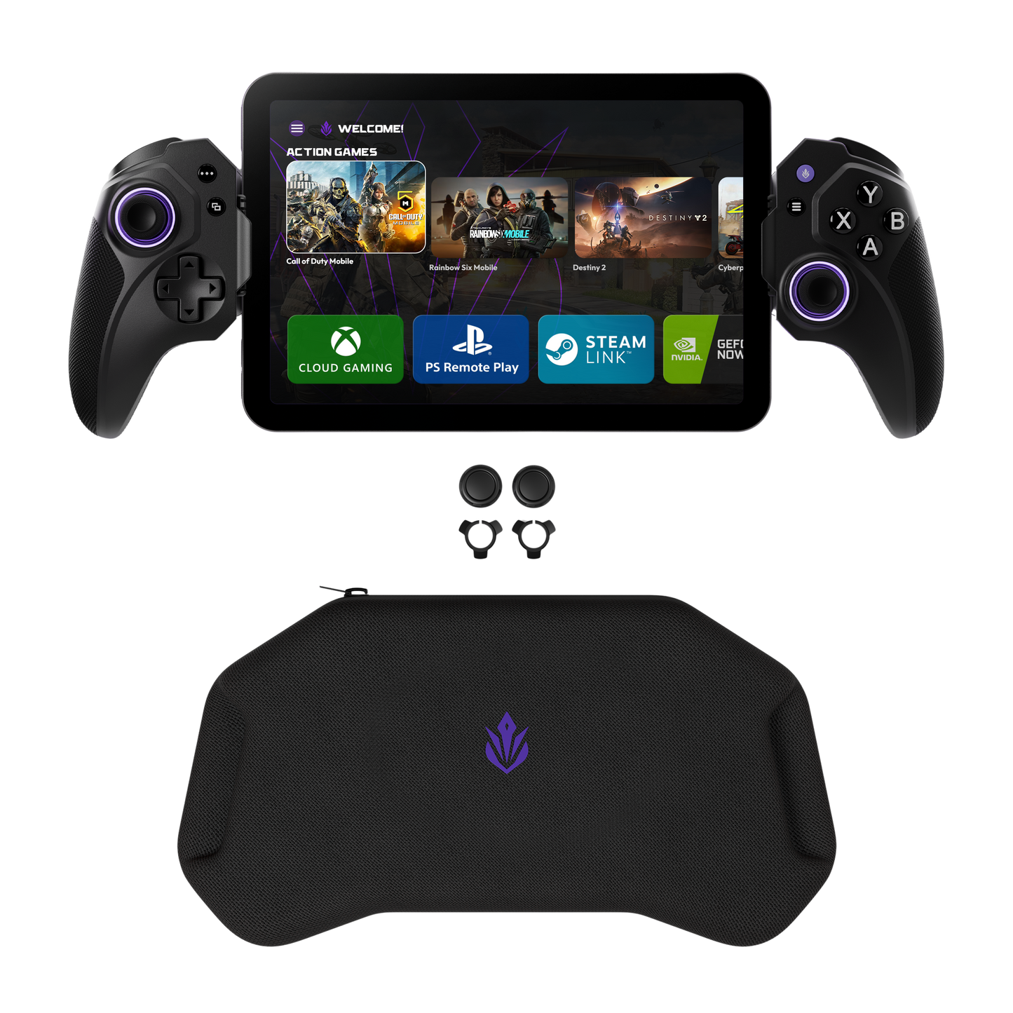 ELO Core Loadout: Curated Mobile Gaming Controller Bundle with Mechanical Buttons, Precision Thumbsticks & Hardshell Travel Carry Case