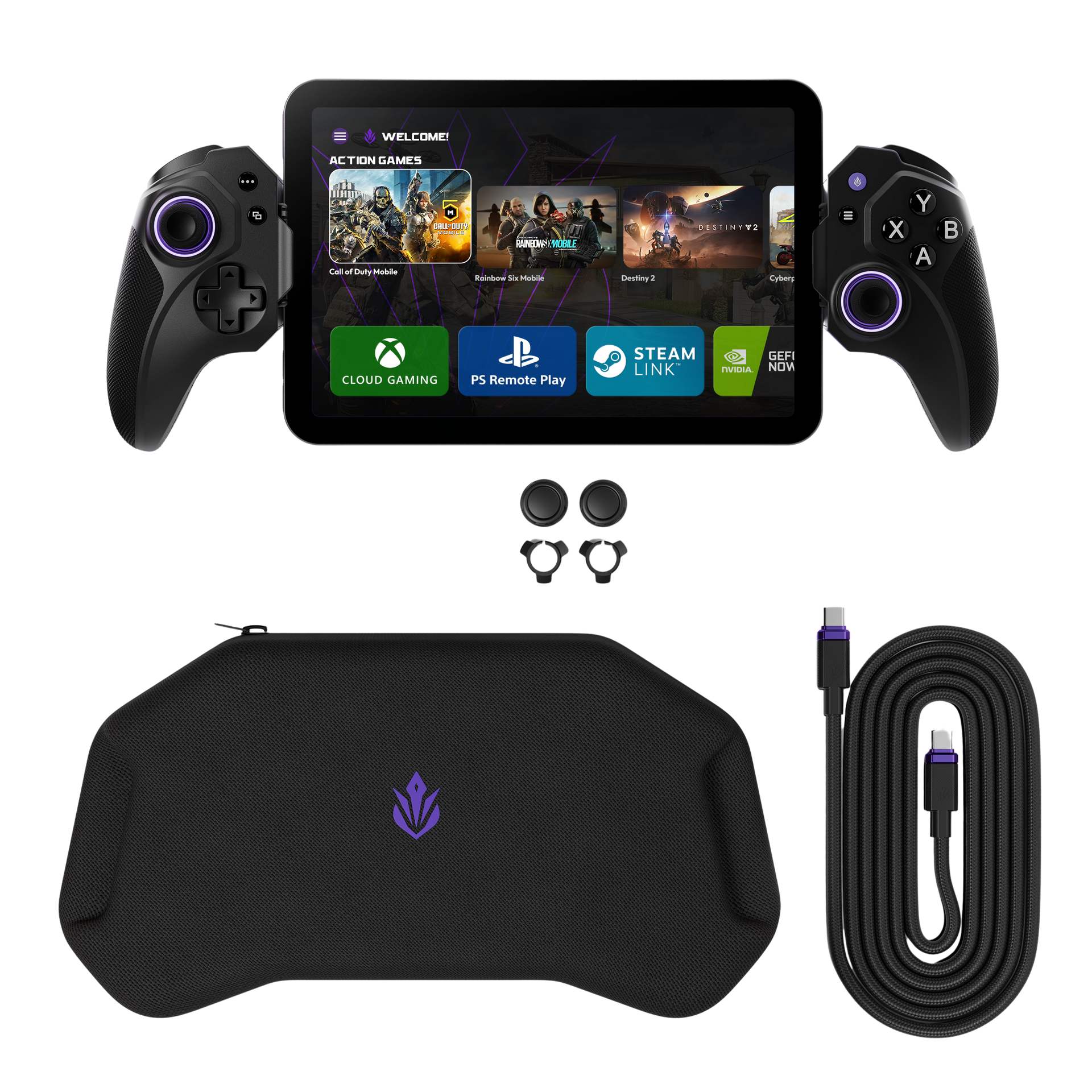 Elite Loadout Mobile Gaming Controller Bundle Android & iPhone 15 Hall Effect Joysticks Mechanical Buttons USB C Gamepad & Hardshell Travel Case