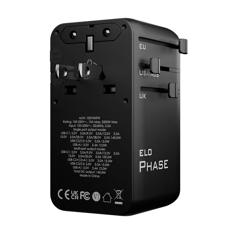 Phase 140W Universal Gaming Travel Adapter