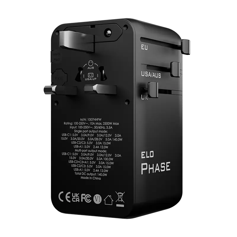 Phase 140W Universal Gaming Travel Adapter
