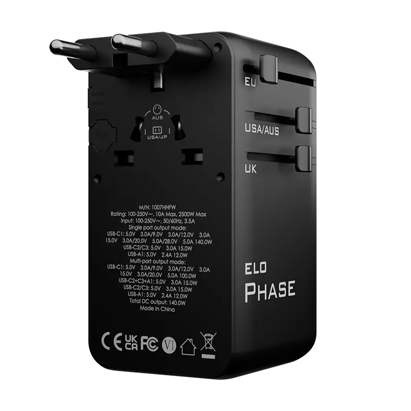 Phase 140W Universal Gaming Travel Adapter