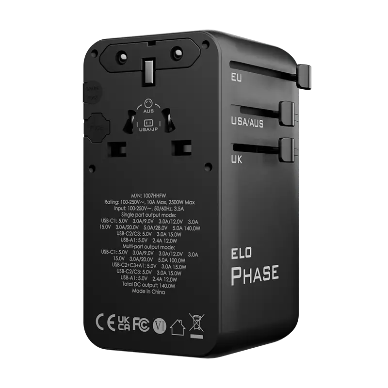 Phase 140W Universal Gaming Travel Adapter
