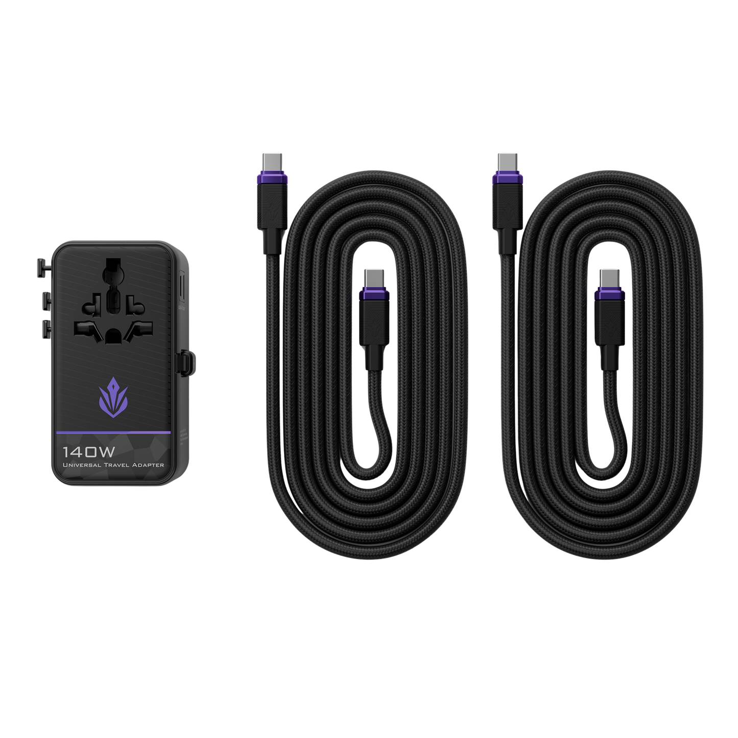 Traveler Loadout: All-in-One Universal International Travel Power Plug Adapter & High-Speed USB4 Fast Charging Cables
