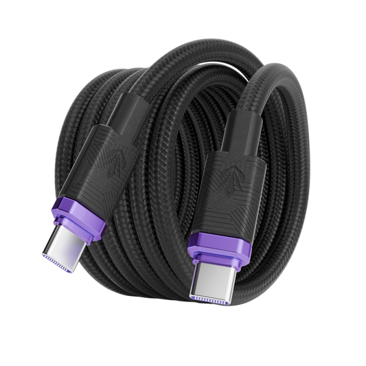 LINK USB-C gaming cable with 240W power delivery and 40Gbps data speed, 1 meter length for high-performance gaming setups.